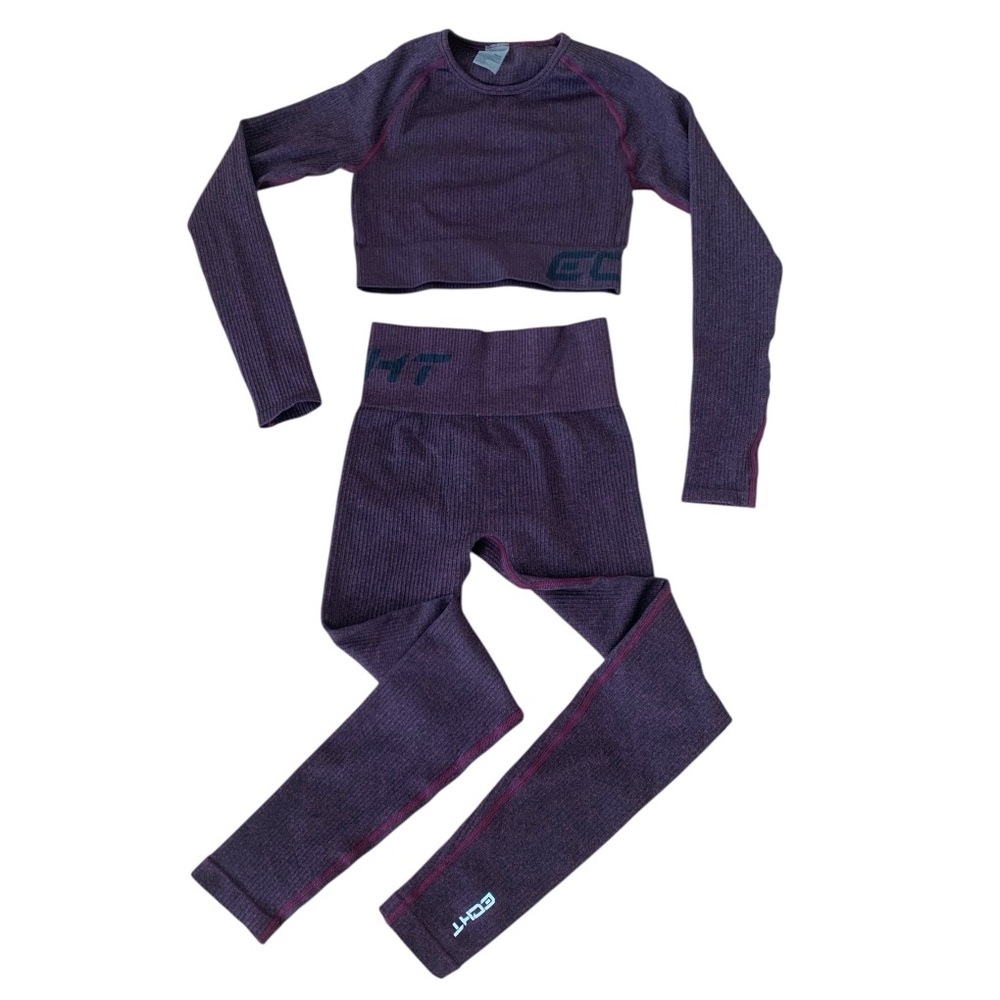 Activewear Set- ECHT Arise Comfort Cropped long sleeve & leggings - Small / XS - Picture 4 of 6
